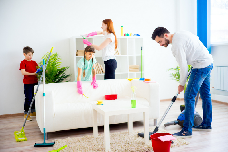 Family cleaning house.  © Nichizhenova Elena | AdobeStock